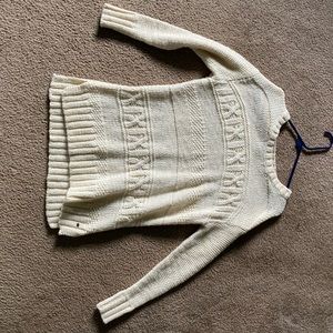 American Eagle Cream Knit Sweater
